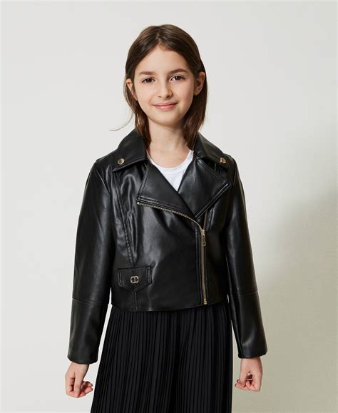 giacca in pelle da bambina chanel